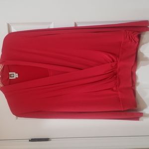 ANN Klein red top